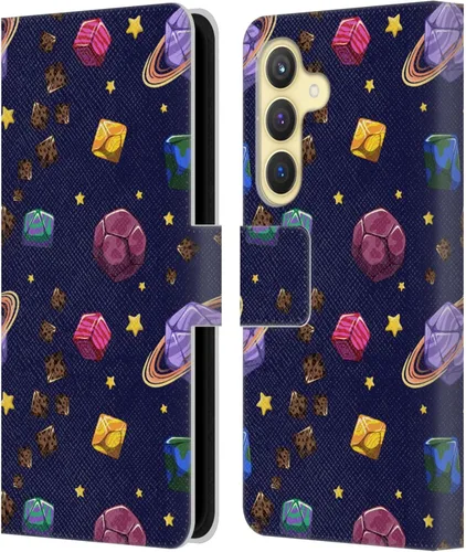 Vista 125 de Head Case Designs Officially Licensed Carla Morrow Colorful Space Dice Patterns Leather Wallet Case Compatible with Samsung Galaxy A07 4G