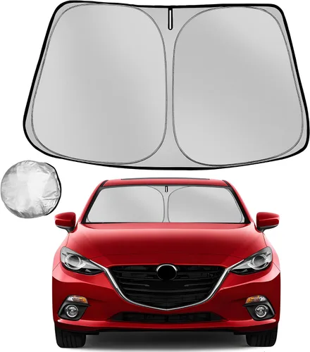 Vista 39 de [Usado] Parasol para parabrisas Che-vrolet/Chevy Silverado 1999-2006 plegable para ventana delantera de automóvil, bloquea los rayos UV y el calor
