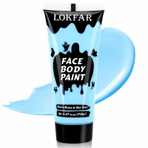Vista 14 de Pintura corporal blanca para maquillaje de Halloween, crema a base de agua Blanco