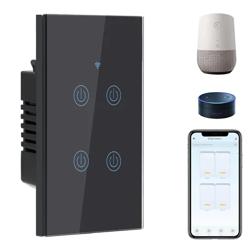 Vista 10 de BSEED - Interruptor de luz inteligente, interruptor táctil WiFi de 1 vía con control de aplicación Smart Life y función de temporización