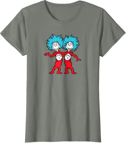 Vista 19 de Dr. Seuss Thing 1 Thing 2 Buddies - Camiseta Negro