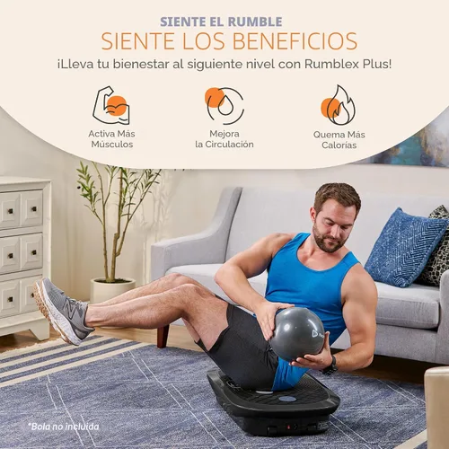 Vista 3 de Lifepro Rumblex Plus/Pro 4D Vibration Plate Exercise Machine with 60 Speeds 3 Motors, 7 Training Modes, Bluetooth Speaker, Wristband Remote