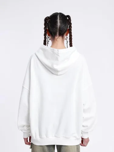 Vista 3 de Aelfric Eden Sudaderas con capucha para mujer, con estampado de cerezas de gran tamaño, sudadera de manga larga con capucha