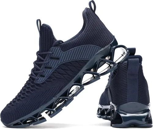 Vista 7 de Zapatos deportivos para hombre sin cordones para caminar y correr, tenis con diseño de hoja, informales, cómodos, antideslizantes, para el trabajo