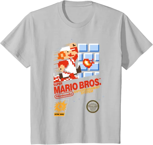 Vista 22 de Super Mario Dashin - Camiseta gráfica de acción, ajuste clásico, cuello redondo, color negro