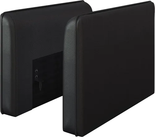 Vista 5 de LLappuil Sofá de piel sintética para sofá de apoyabrazos laterales para personalizar sofá modular seccional, impermeable, negro