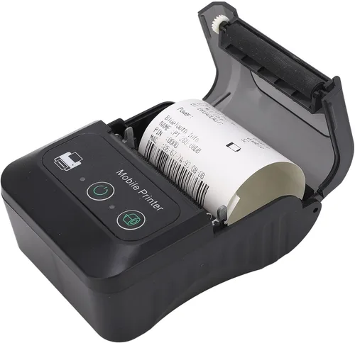Vista 3 de Mini impresora térmica de código QR portátil de 2.283 in, impresora térmica de recibos USB, impresora térmica de recibos USB inalámbrica de 2