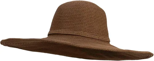 Vista 8 de Jeanne Simmons Sombrero de ala de alambre extra ancha UPF 50+ para mujer de 6 pulgadas Canela