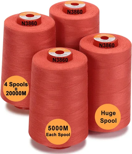 Vista 24 de New brothread - 30 opciones - 2 conos grandes de 5500Y (5000M) cada uno de hilo de poliéster hilado multiusos 40S/2 (Tex27) para serger, overlock
