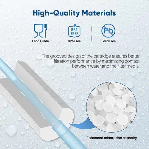 Vista 7 de PUREPLUS AP810 Filtro de agua de sedimentos ranurados para toda la casa, cartucho de repuesto para 3M Aqua-Pure AP810, AP811, AP801, AP801-C