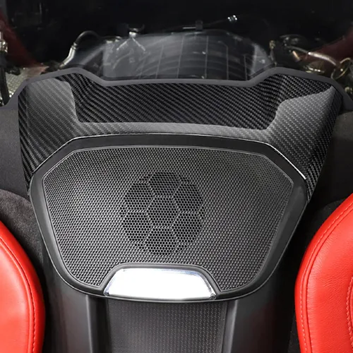 Vista 6 de Cubierta superior del altavoz de la cascada del coche de fibra de carbono para Corvette C8 Coupe 2020-2024