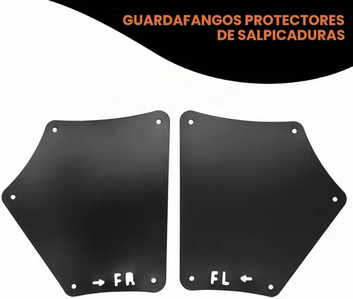 Vista 6 de Protectores de protección contra salpicaduras delanteros con clips