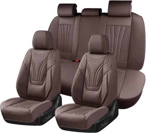 Vista 14 de Coverado - Fundas impermeables para asientos de coche, fundas delanteras para asientos de coche, 2 en 1, fundas protectoras para asientos de coche