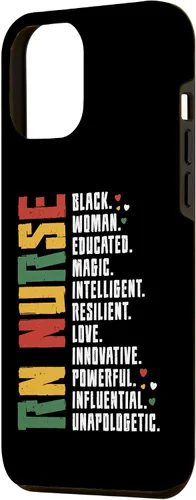 Vista 11 de iPhone 15 RN Enfermera Black History Enfermera Afro African Registered Enfermera Caso