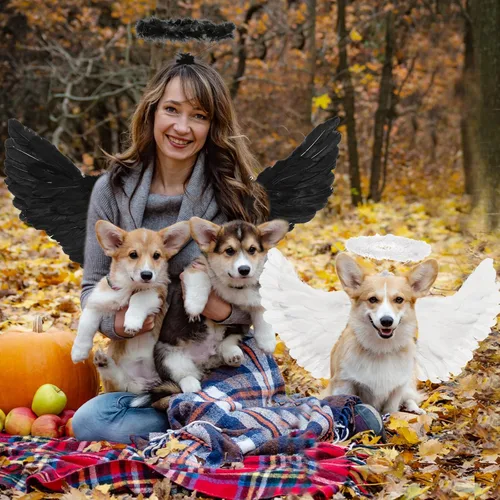 Vista 6 de Yieeonc Angel Wings and Halo Adult Feather Angel Wings Costume for Kids Women Girls Halloween Cosplay Costumes