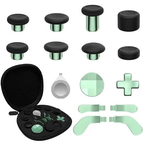 Vista 13 de CHARM FOCUS 16-in-1 Metal Thumbsticks Replacement Kits for X-box Elite Series 2, X-box Elite 2 Controller Accessories, Includes Magnetic Joysticks