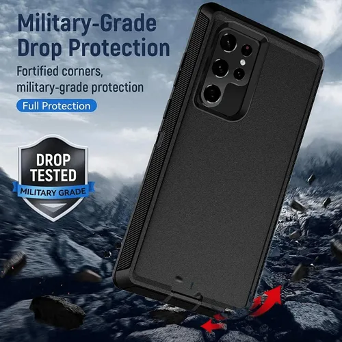 Vista 4 de Funda para Galaxy S23 Plus Defender, diseño de camuflaje, funda híbrida a prueba de golpes, diseño de doble capa, cubierta dura diseñada