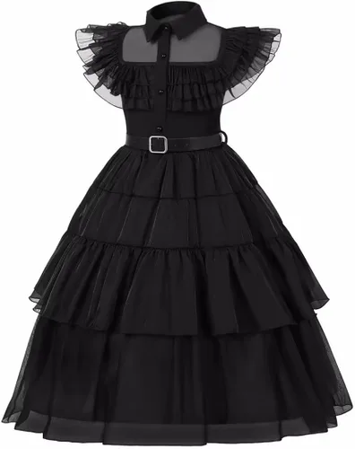Vista 3 de SZ-TONDA Dance Queen Costume Black Dress Girls - Kids Birthday Family Party Outfit Clothes Merchandise