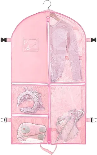 Vista 25 de Bolsa de ropa para disfraces de baile, bolsas de ropa de 40 pulgadas para bailarines para colgar ropa y almacenamiento de viajes, bolsas de recital