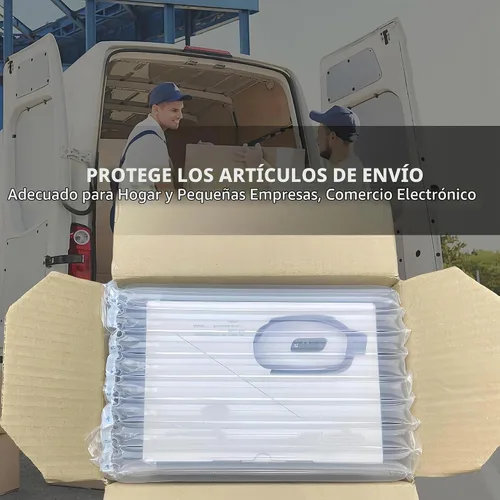 Vista 2 de Envoltura de Amortiguación de Burbujas Grande para Embalaje 12"x164', Almohadas de Aire Inflables para Envío y Mudanza Bolsas Protectoras