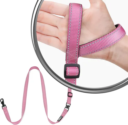 Vista 13 de Correa antideslizante para perro, correa y collar de entrenamiento resistente sin tirones con antienredos, mango acolchado e hilo reflectante