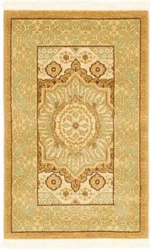 Vista 8 de Unique Loom Palace Collection - Alfombra Saray (2 pies x 3 pies 1 pulgada, rectangular, crema/marrón claro)