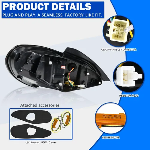 Vista 5 de Spec-D Tuning Negro carcasa transparente lente secuencial LED luces traseras para Hyundai Genesis Coupe 2Dr 2010-2016 Conjunto de luces traseras