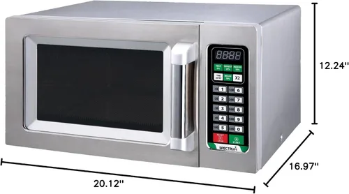 Vista 7 de Winco Microondas de grado comercial con controles táctiles, 1,000 W, 0,9 pies cúbicos