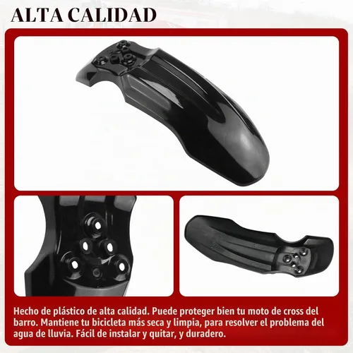 Vista 6 de Nuevo Olym plástico rueda delantera guardabarros motocicleta Fender Protector negro