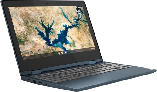 Vista 4 de Lenovo NB IP Flex 3 CB 11IGL05 N4020 4G 32G CRM, azul, 82BB0009US
