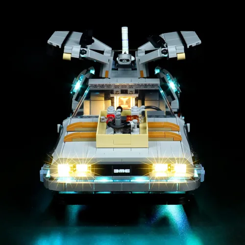 Vista 5 de VONADO Kit de luz LED compatible con Lego Back to the Future Time Machine 10300 (sin modelo), kit de iluminación compatible con juguetes