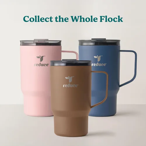 Vista 7 de REDUCE Hot1 - Taza aislante de acero inoxidable Hot1 de 18 onzas con tapa de ajuste de temperatura - Vacío de doble pared, compatible con portavasos