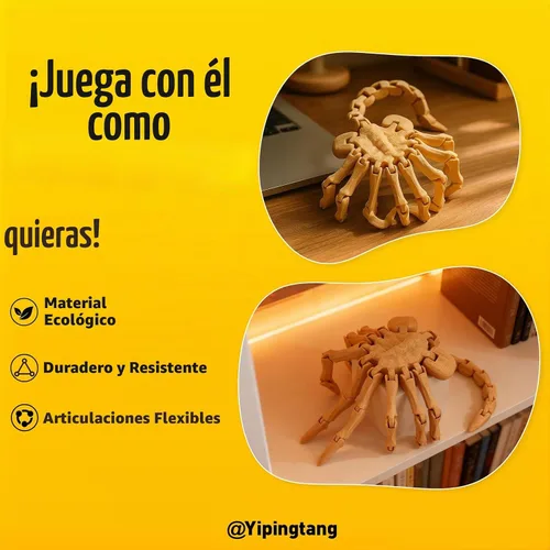 Vista 6 de Yipintang Modelo Facehugger Posicionable a Escala 1/4, Accesorio de Figura de Acción Impresa en 3D de 12 Pulgadas para Coleccionables de Alien