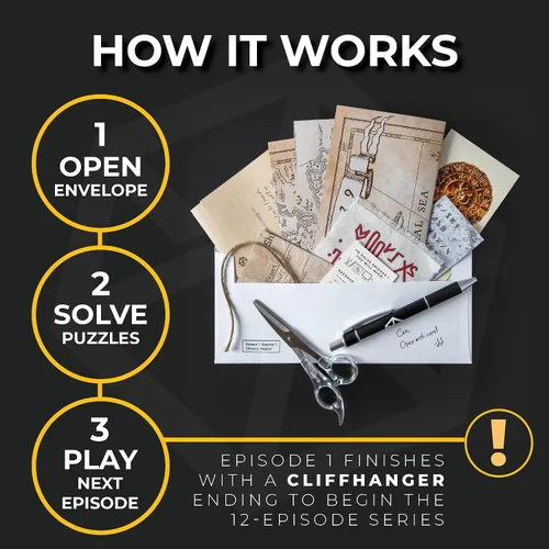 Vista 4 de Apasionante juego de Escape Room en un sobre - Episodio 1 Secretos de familia. Historia inmersiva que la familia amará o para una cita nocturna