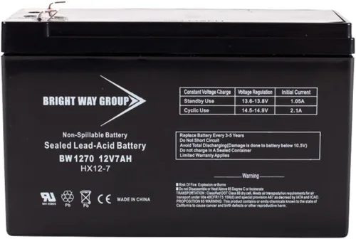Vista 2 de Long Way LW-6FM6 - Batería compatible con SLA, 12V 7Ah F1 BW1270-F1