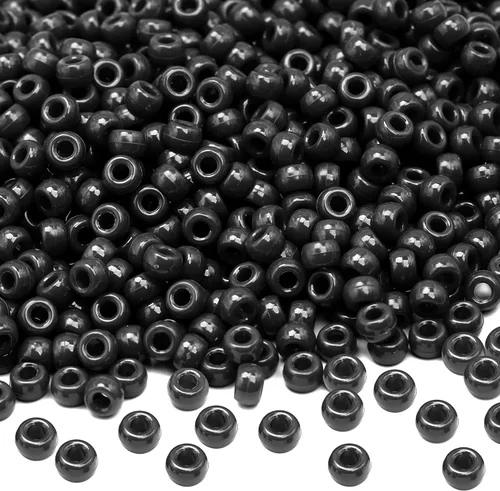 Vista 18 de Cuentas de Pony de Plástico Coloridas para Pulsera para Hacer Joyas para Pulseras de Amistad 6x9mm Multicolor para Cuentas Trenzado de Cabello