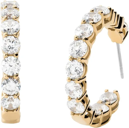 Vista 2 de Michael Kors - Arracadas de plata y oro rosa para mujer