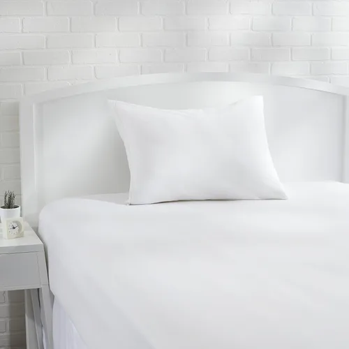 Vista 7 de Amazon Basics Protector de almohada hipoalergénico 100% algodón estándar transpirable con cremallera, lavable a máquina, blanco, 27 x 21 pulgadas