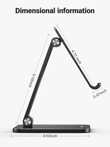 Vista 7 de Soporte para Tablet UGREEN Compatible con iPad Soporte de Escritorio Ajustable Base de Aluminio Más Gruesa Compatible con iPad Pro Air Mini 13 12.9