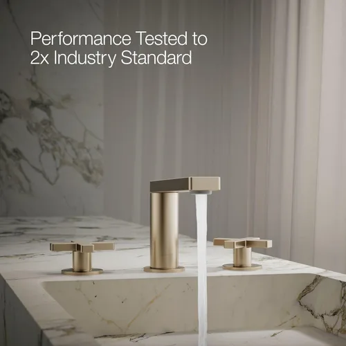 Vista 12 de KOHLER K- 73060-3-BV COMPOSED™ WIDESPREAD GRIFO CRUZADO, Bronce cepillado vibrante