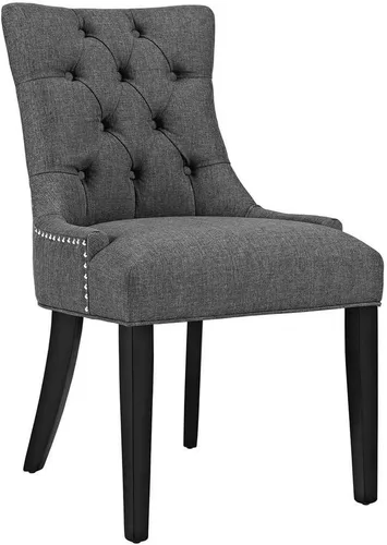 Vista 9 de Modway Regent Modern - Sillas de comedor tapizadas de tela copetuda con ribete de clavos en granito