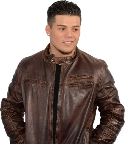 Vista 5 de Milwaukee Leather SFM1805 - Chaqueta de piel de cordero marrón con puntada lateral para hombre