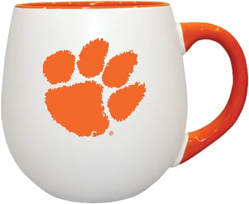 Vista 10 de RFSJ Auburn - Taza de cerámica de bienvenida de 18 onzas, blanco, azul marino, naranja