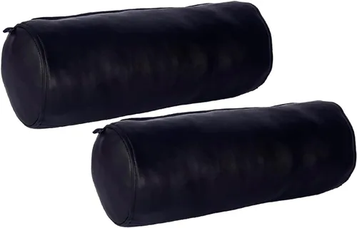 Vista 14 de D DOLLY LAMB Funda de almohada redonda con cilindro cervical Diseño ergonómico para cabeza, cuello, espalda y piernas, ideal para soporte