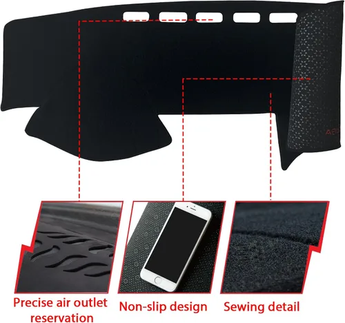 Vista 2 de Tapete para tablero con cubierta para salpicadero, antideslizante, personalizado, compatible con Acura TL 2004 2005 2006 2007 2008, protector