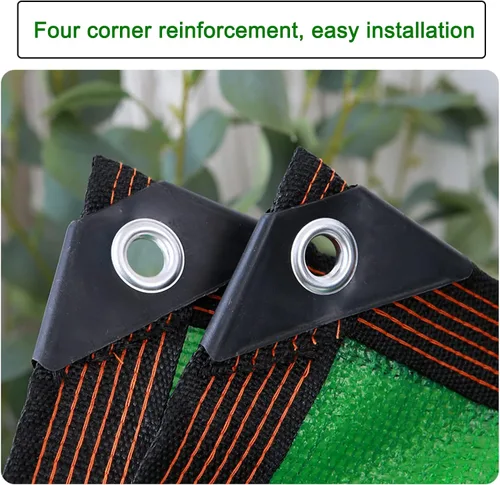 Vista 5 de Tela de protección solar verde, vela rectangular, cubierta de red de protección contra el calor, red de sombreado resistente a los rayos UV, malla