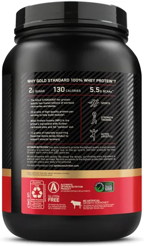 Vista 11 de Optimum Nutrition Estándar dorado 100% Proteína de Suero de Leche en Polvo, Pie de lima, 1.8 Libra