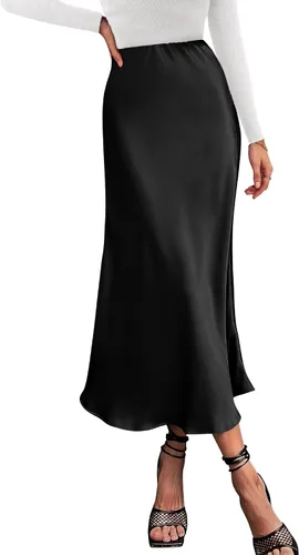 Vista 26 de BTFBM Faldas largas para mujer, trajes de otoño 2026 Azul marino