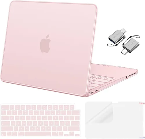 Vista 26 de MOSISO Compatible con MacBook Neo Case 13 pulgadas 2026 A3404 A18 Pro Chip Rubor de cristal