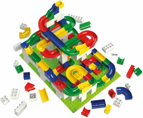 Vista 3 de Hubelino Marble Run - Caja de construcción grande de 200 piezas - ¡El original! Fabricado en Alemania! - Certificado y galardonado Marble Run - 100%
